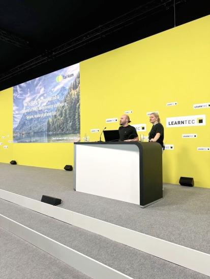 Andrea &amp; Chagai präsentieren auf der Learntec Nextcloud Erweiterungen für Bildung