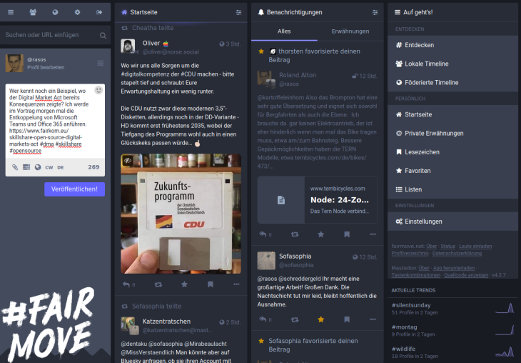 Mastodon Screenshot fairmove.net