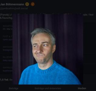 Jan Böhmermann auf Mastodon